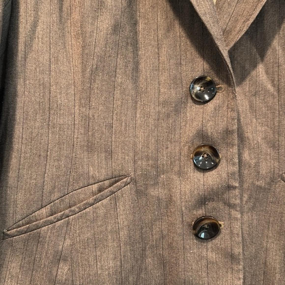 Merona Women's Brown 3-Button Blazer Size 14 - Picture 3 of 6